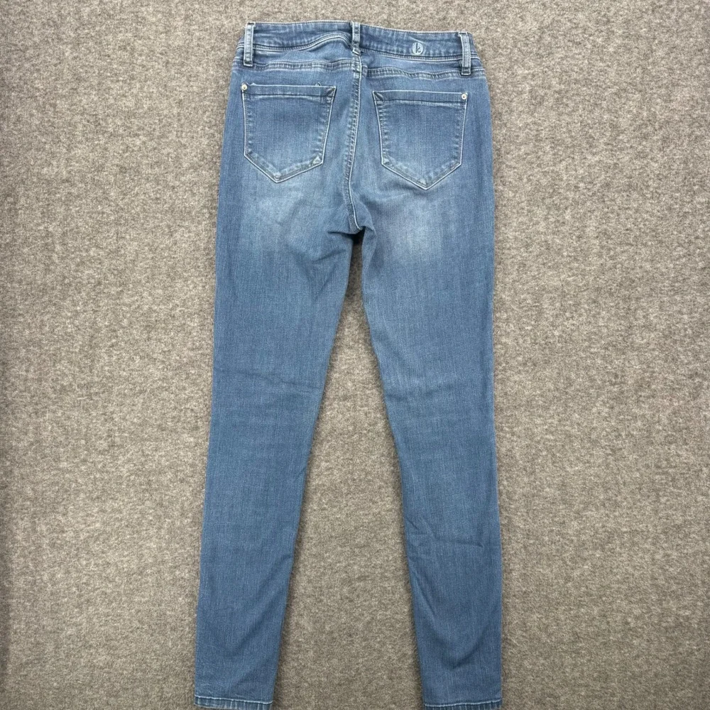 Kensie Jeans Womens Skinny Denim Medium Wash Blue Mid Rise Pants Size 0 Ankle